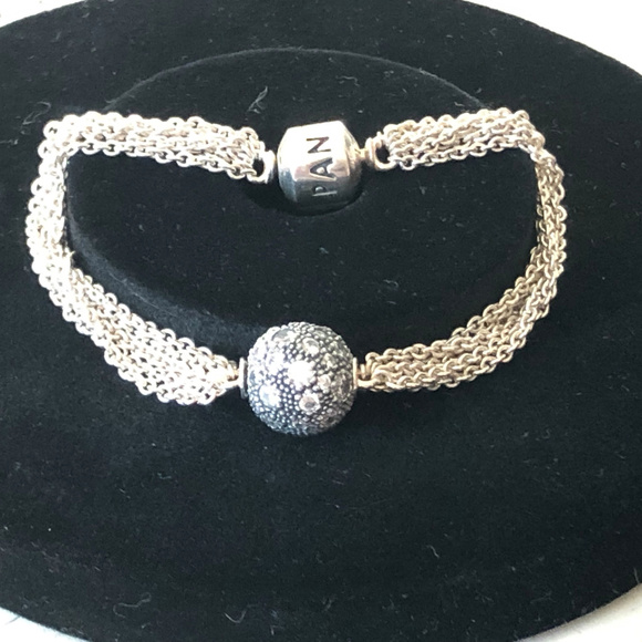 Pandora Jewelry Pandora Chain Link Bracelt 65 With Ball Charm